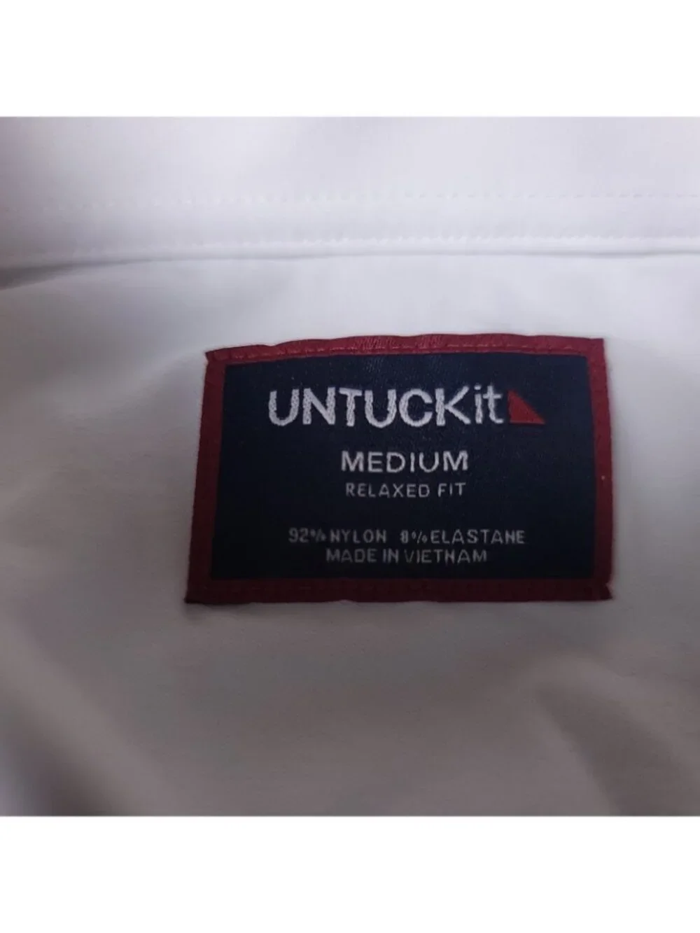UNTUCKit Gironde Shirt Mens M Medium Relaxed White Button Long Sleeve